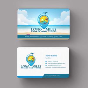 Business Card Design by INDIAN_Ashok for longmiles travel and tours | Design: #8001270