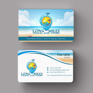 Business Card Design by INDIAN_Ashok for longmiles travel and tours | Design: #8001271