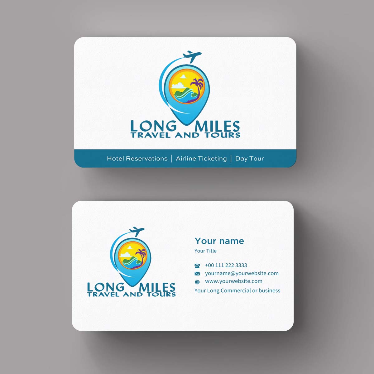 Business Card Design by INDIAN_Ashok for longmiles travel and tours | Design #8001273