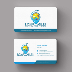 Business Card Design by INDIAN_Ashok for longmiles travel and tours | Design: #8001275