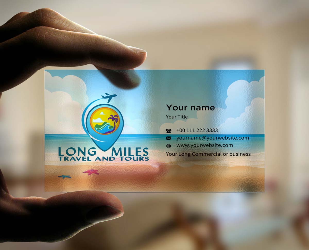 Business Card Design by INDIAN_Ashok for longmiles travel and tours | Design #8001286