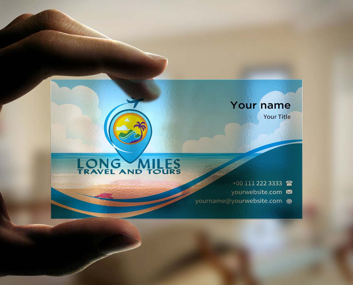 Business Card Design by INDIAN_Ashok for longmiles travel and tours | Design #8001287