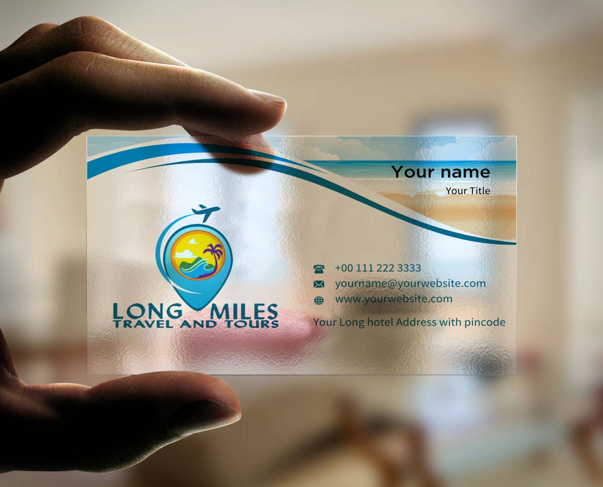 Business Card Design by INDIAN_Ashok for longmiles travel and tours | Design #8001289