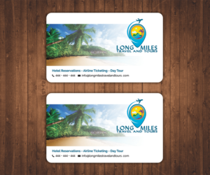 Business Card Design by Stylez Designz for longmiles travel and tours | Design: #8008110