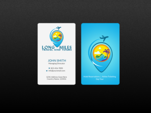 Business Card Design by Creations Box 2015 for longmiles travel and tours | Design: #8018265
