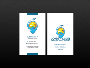Business Card Design by Creations Box 2015 for longmiles travel and tours | Design: #8018276