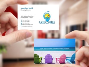 Business Card Design by Creations Box 2015 for longmiles travel and tours | Design: #8018279