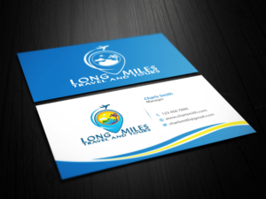 Business Card Design by primarydesigner2k9 for longmiles travel and tours | Design #8009193