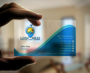 Business Card Design by Brand aid for longmiles travel and tours | Design: #8016877