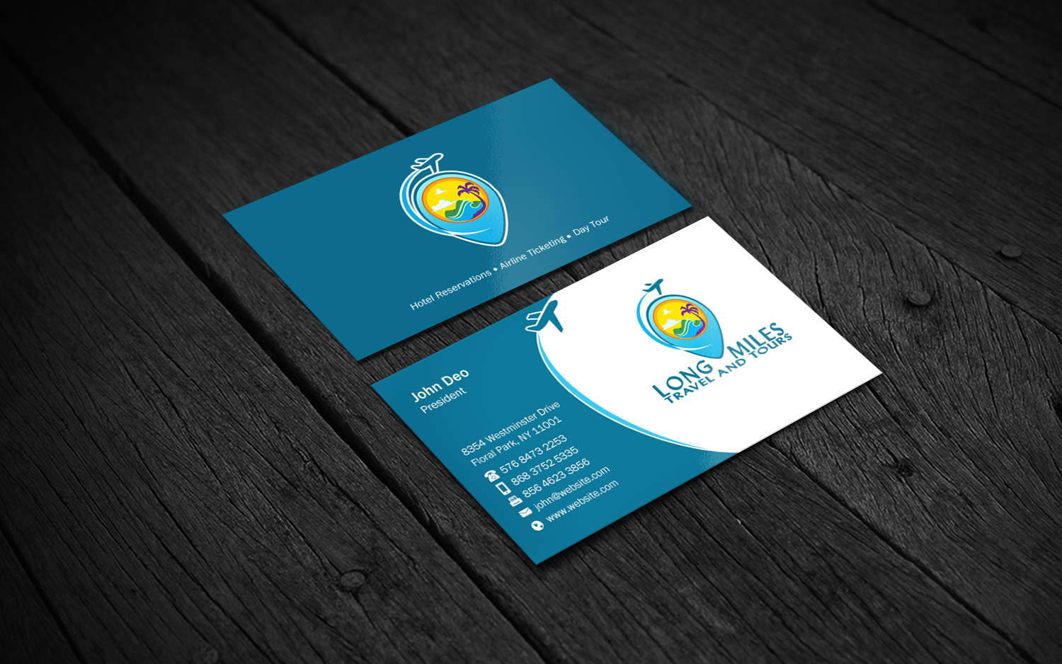 Visitenkarten-Design von Brand aid für longmiles travel and tours | Design #8016879