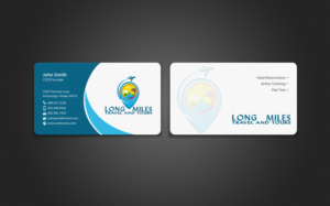 Business Card Design by chandrayaan.creative for longmiles travel and tours | Design: #8016728