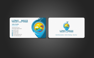 Business Card Design by chandrayaan.creative for longmiles travel and tours | Design: #8016729