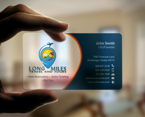 Business Card Design by chandrayaan.creative for longmiles travel and tours | Design: #8016731