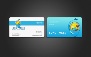 Business Card Design by chandrayaan.creative for longmiles travel and tours | Design: #8016734