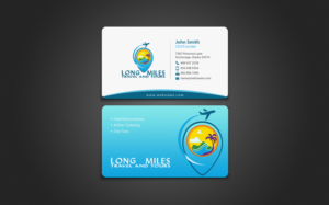 Business Card Design by chandrayaan.creative for longmiles travel and tours | Design: #8016735