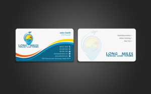 Business Card Design by chandrayaan.creative for longmiles travel and tours | Design: #8016736