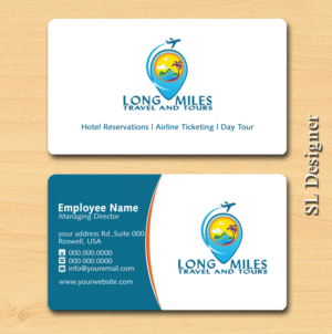 Business Card Design by SL Designer for longmiles travel and tours | Design: #8007958