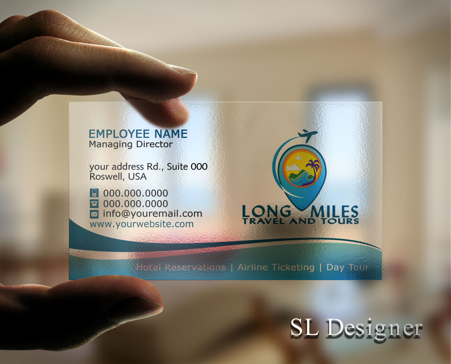 Business Card Design by SL Designer for longmiles travel and tours | Design #8007972