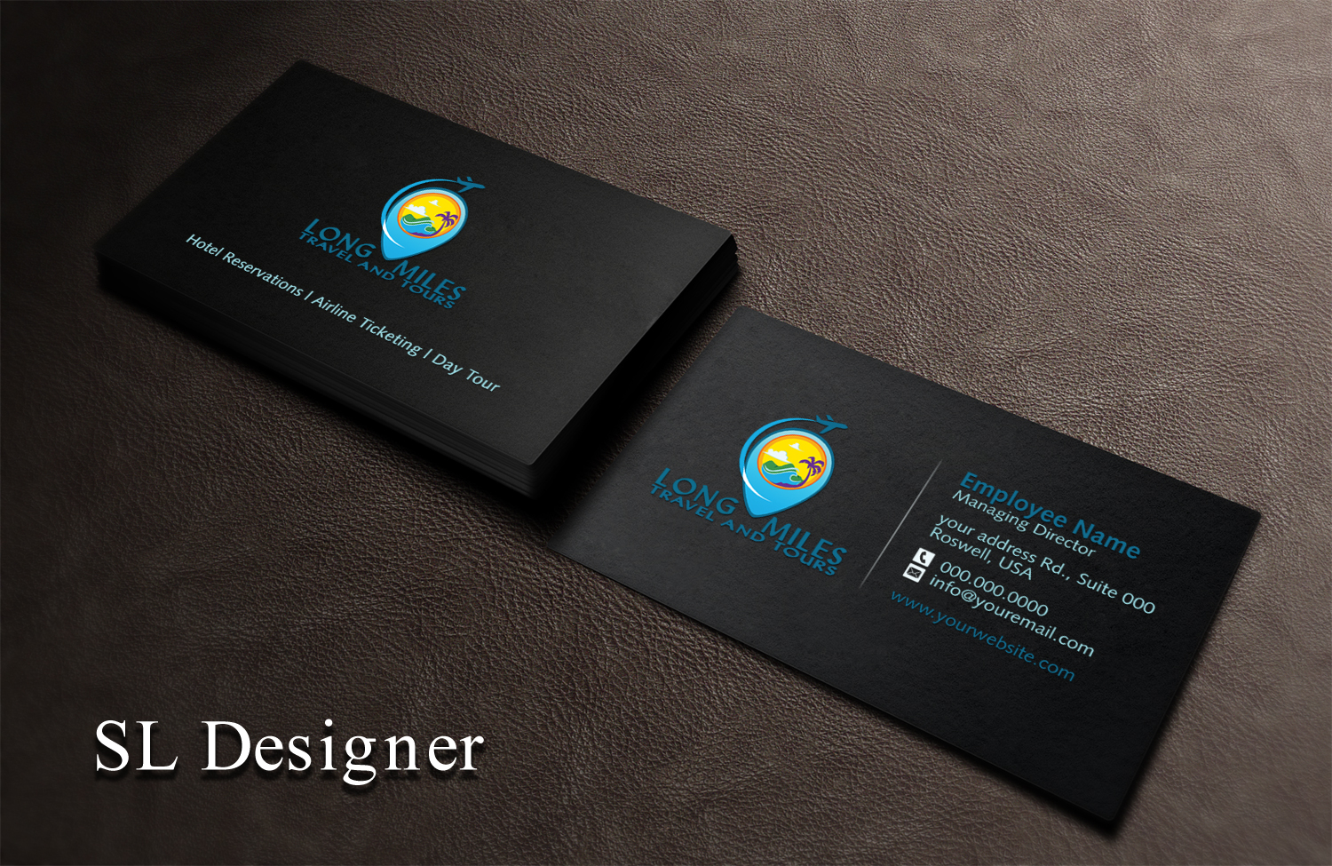 Business Card Design by SL Designer for longmiles travel and tours | Design #8008178