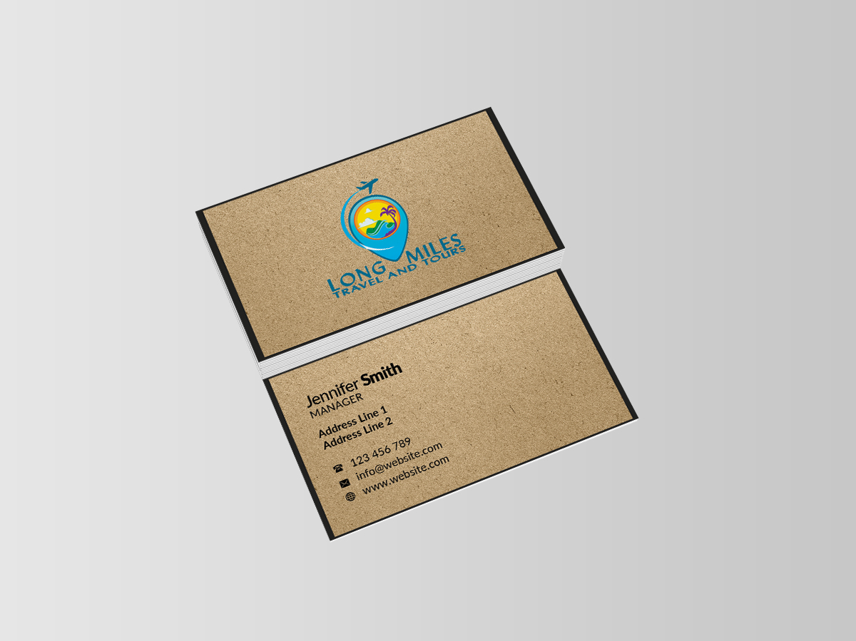 Business Card Design by isabel.paoli for longmiles travel and tours | Design #8008715