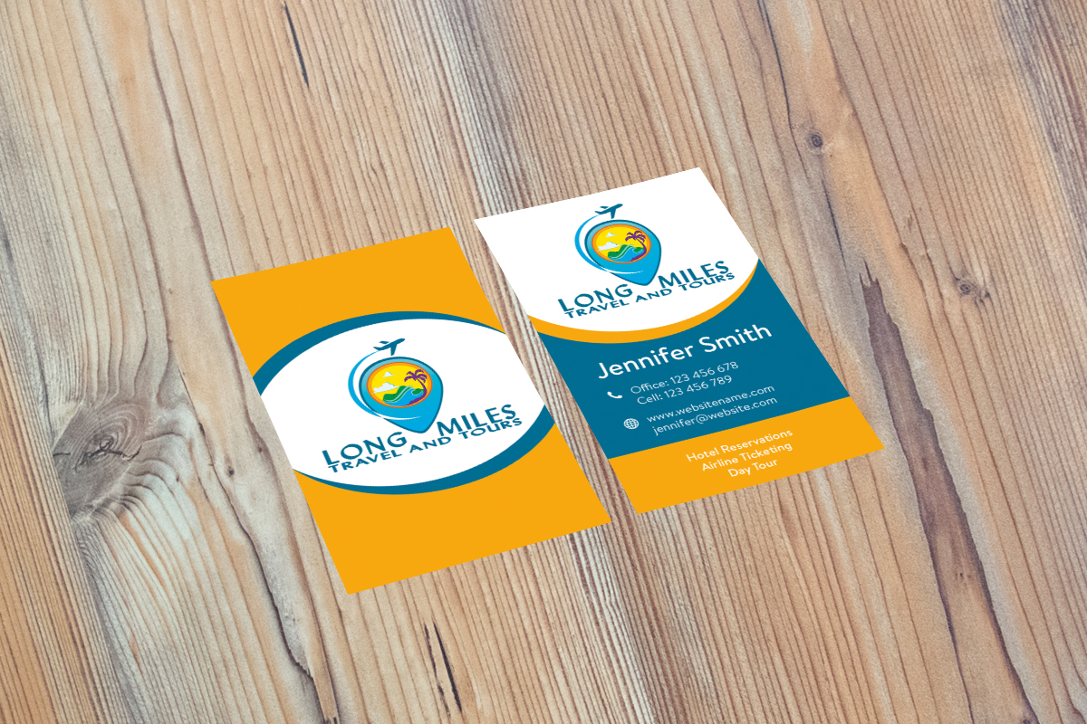 Business Card Design by isabel.paoli for longmiles travel and tours | Design: #8008716