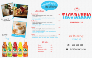 Taco Barrio, Mexican Restaurant Menu | Menü-Design von aniep