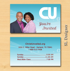 Invite Card (Ministers) (business cards used for personal invitation to our church) | Visitenkarten-Design von SL Designer
