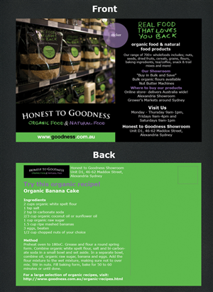 Flyer Design by Sarah L for Honest to Goodness | Design: #1995197
