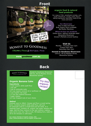 Flyer Design by Sarah L for Honest to Goodness | Design: #1995266