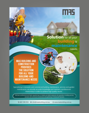 Flyer Design by DesignMarket for MAS Building and Construction | Design: #8393539