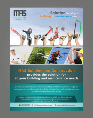Flyer Design by DesignMarket for MAS Building and Construction | Design: #8393540