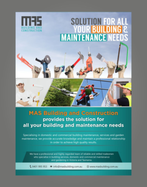 Flyer Design by DesignMarket for MAS Building and Construction | Design #8393541