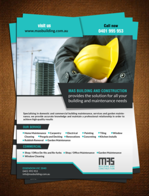 Flyer Design by creative.bugs for MAS Building and Construction | Design: #8004493