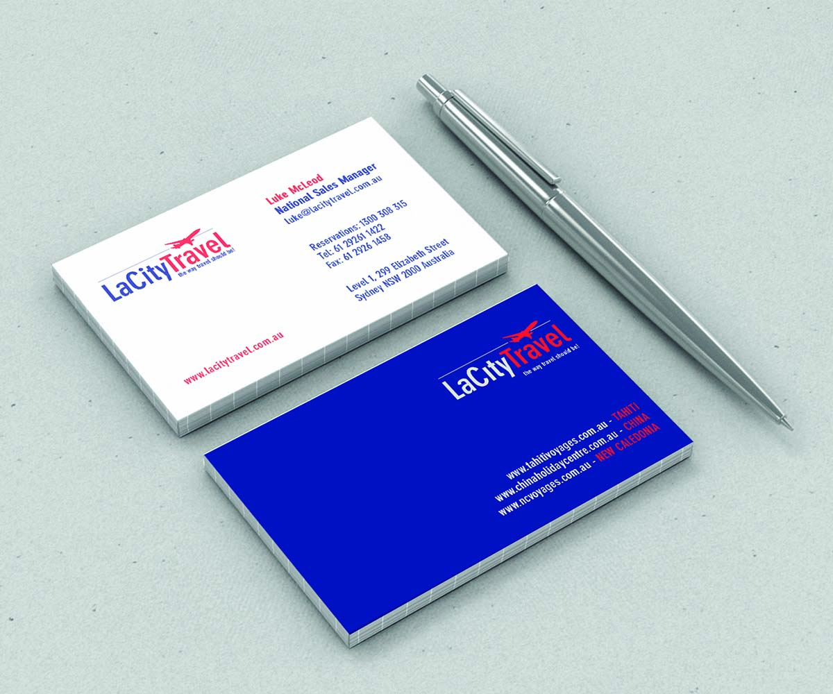 Business Card Design by Andrés Sebastián for LaCity Travel Australia | Design #8157812