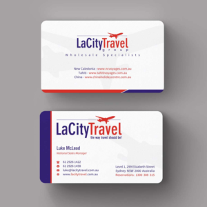 Visitenkarten-Design von INDIAN_Ashok für LaCity Travel Australia | Design: #8001810