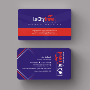 Visitenkarten-Design von INDIAN_Ashok für LaCity Travel Australia | Design: #8001812