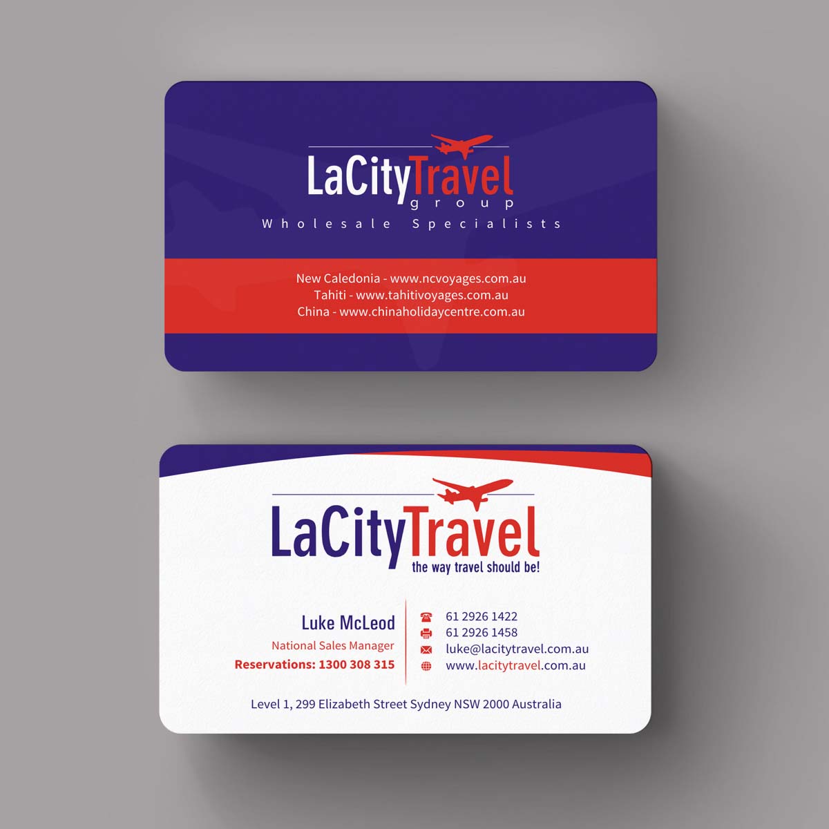 Business Card Design by INDIAN_Ashok for LaCity Travel Australia | Design #8001813