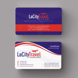 Visitenkarten-Design von INDIAN_Ashok für LaCity Travel Australia | Design: #8001815