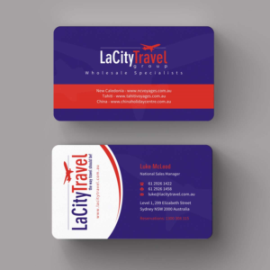 Visitenkarten-Design von INDIAN_Ashok für LaCity Travel Australia | Design: #8001816