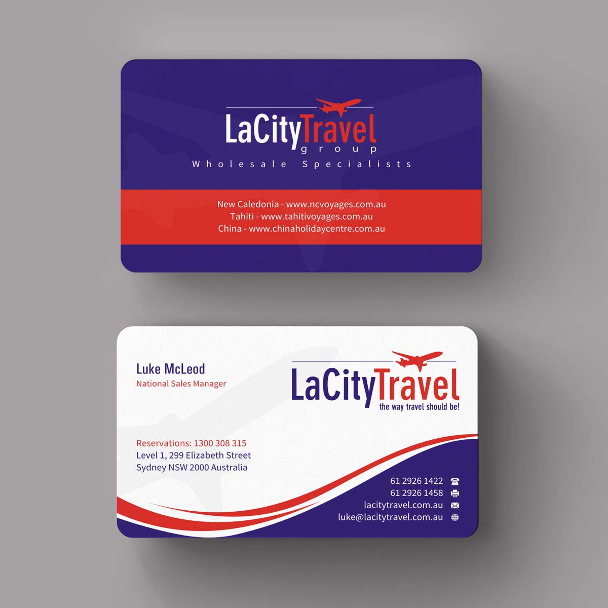 Business Card Design by INDIAN_Ashok for LaCity Travel Australia | Design #8001817