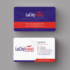 Visitenkarten-Design von INDIAN_Ashok für LaCity Travel Australia | Design: #8001819