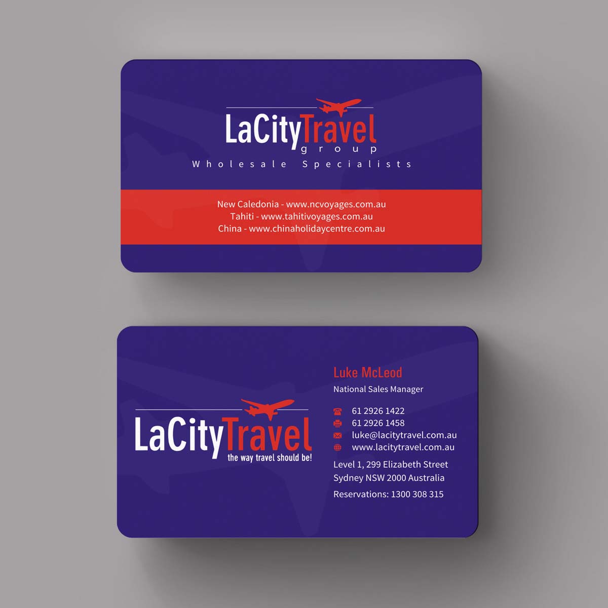 Design de Carte de Visite par INDIAN_Ashok pour LaCity Travel Australia | Design #8001821