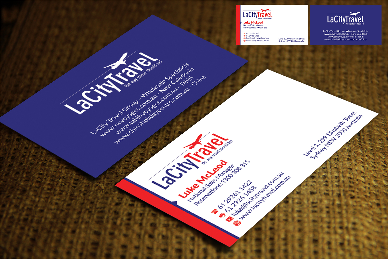 Diseño de Tarjeta de Presentación por AFHUN para LaCity Travel Australia | Diseño #8170234