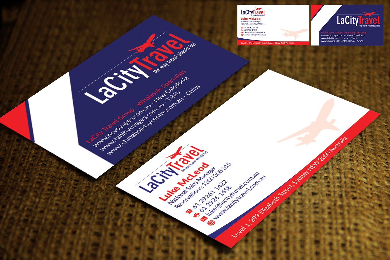 Diseño de Tarjeta de Presentación por AFHUN para LaCity Travel Australia | Diseño #8170236