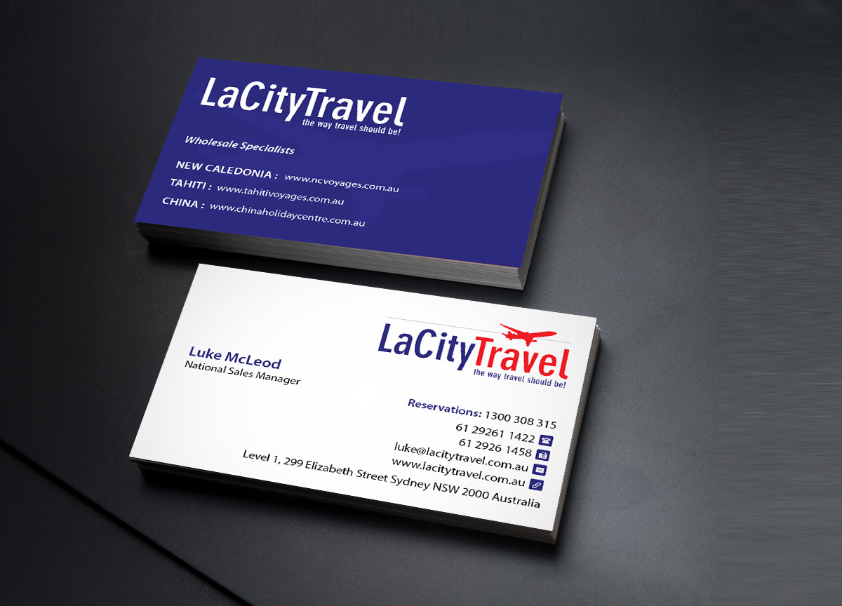 Business Card Design by Creations Box 2015 for LaCity Travel Australia | Design #8018077