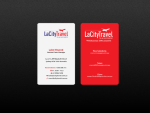 Visitenkarten-Design von Creations Box 2015 für LaCity Travel Australia | Design: #8018078