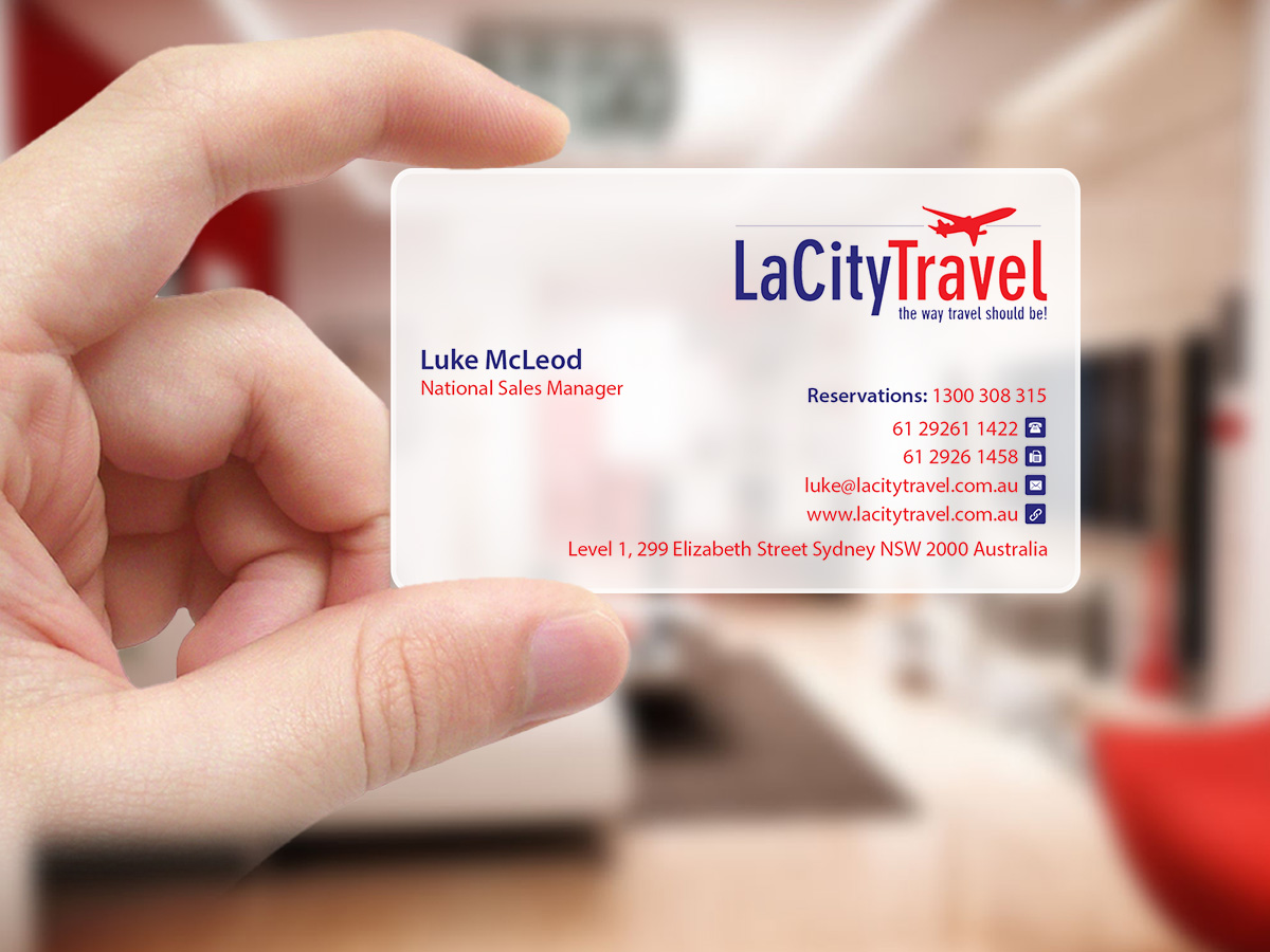 Design de Carte de Visite par Creations Box 2015 pour LaCity Travel Australia | Design #8018083
