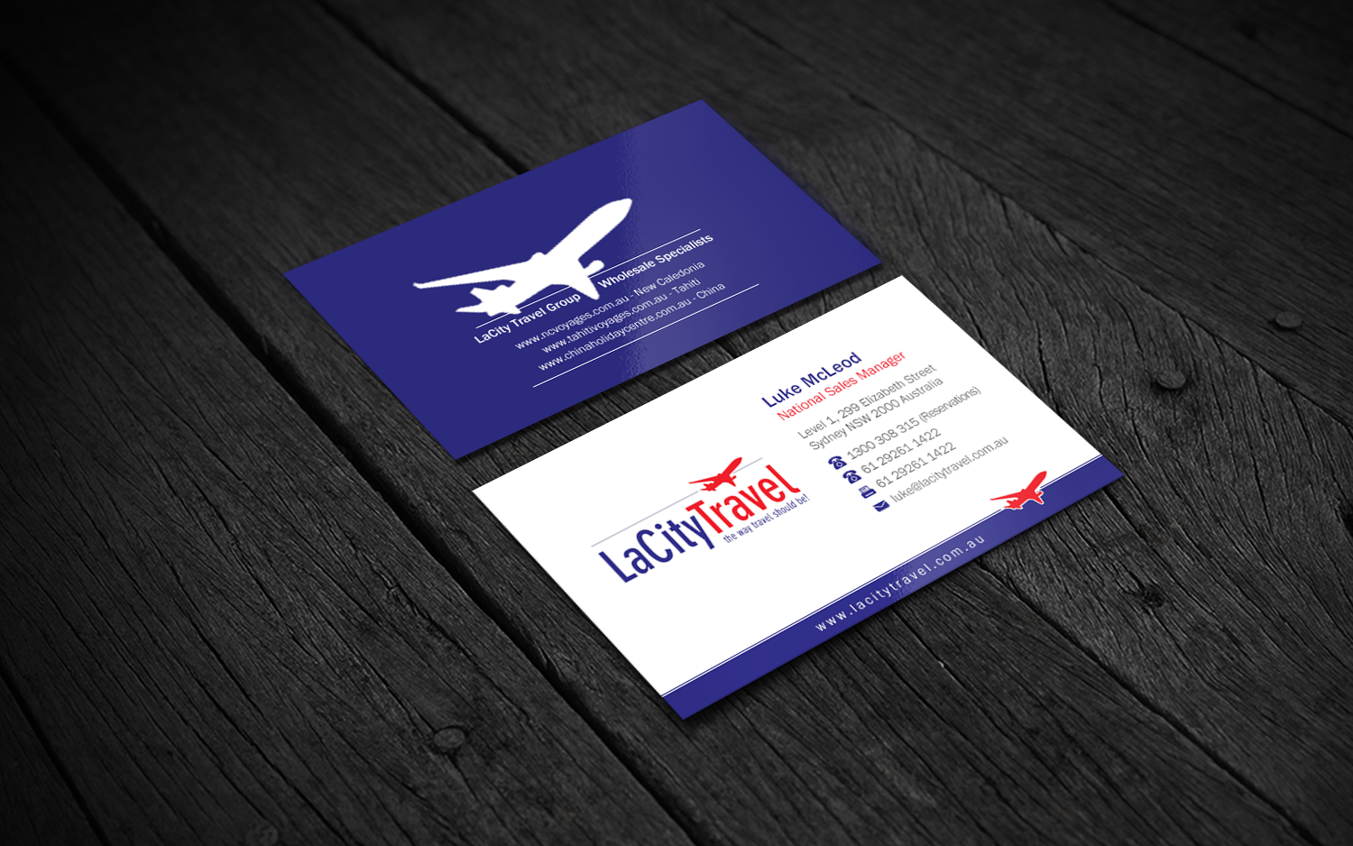 Business Card Design by Brand aid for LaCity Travel Australia | Design #8016830