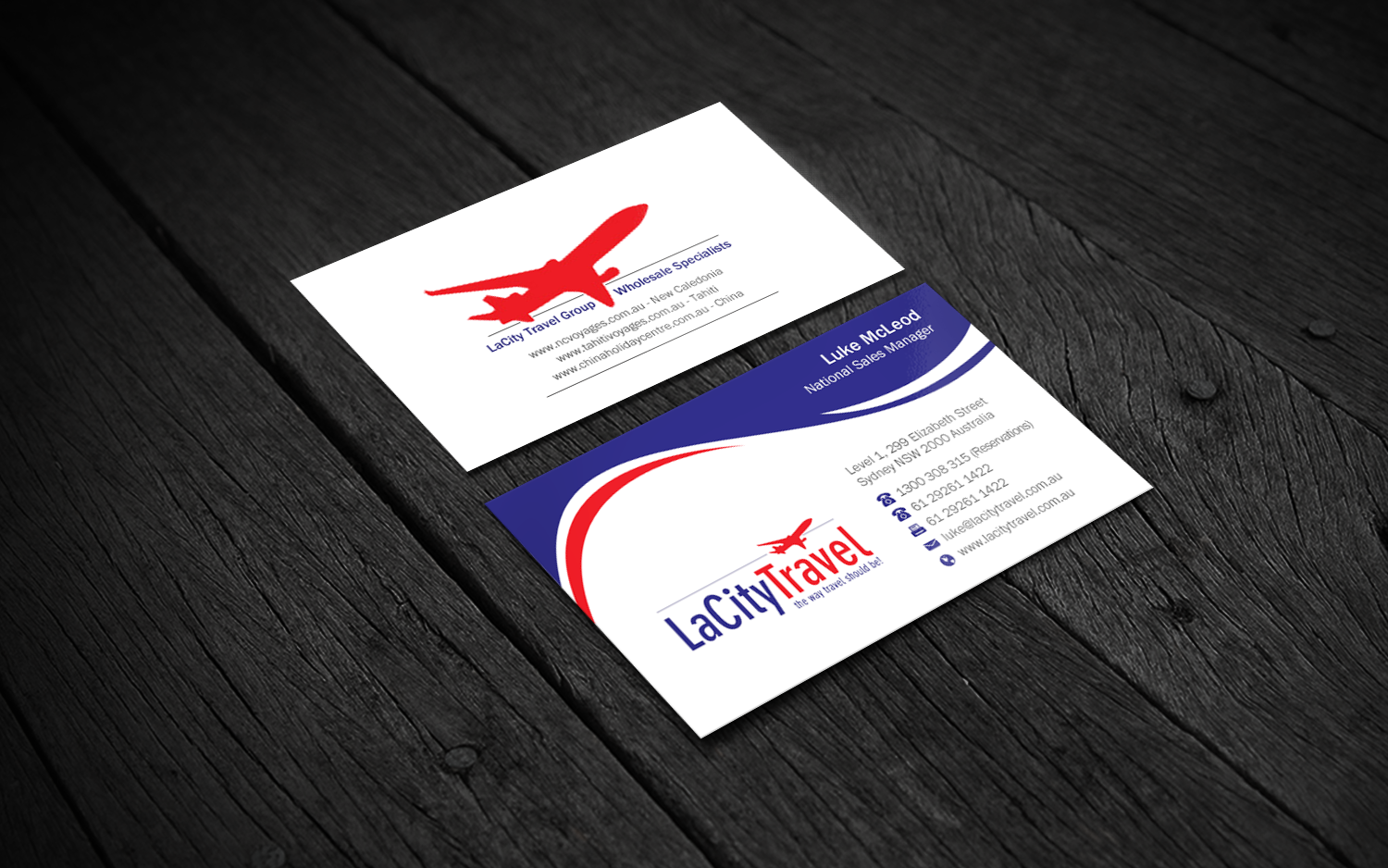 Business Card Design by Brand aid for LaCity Travel Australia | Design #8016831