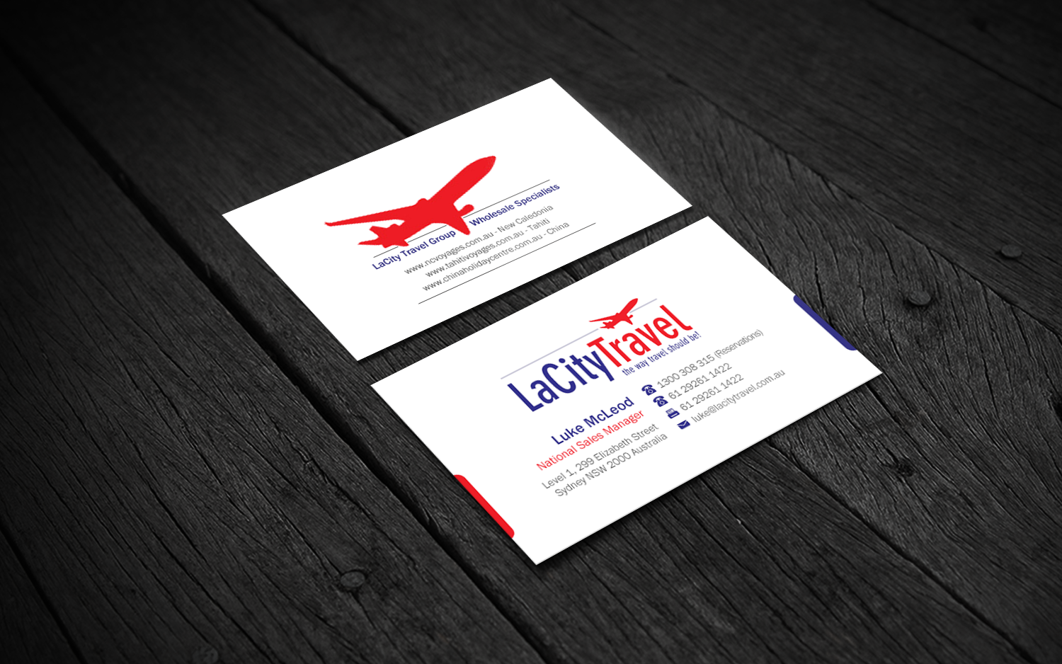 Business Card Design by Brand aid for LaCity Travel Australia | Design #8016833